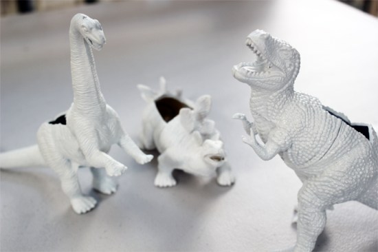 DIY: Dinosaur Planters by www.highwallsblog.com